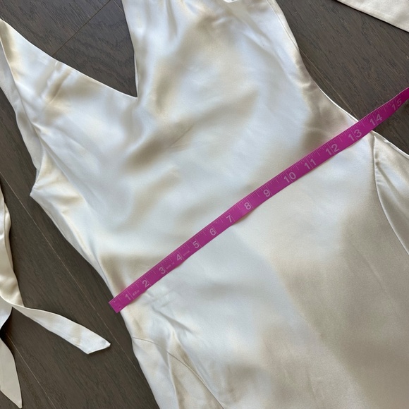 Reformation Pernille Ivory Silk Dress White Wedding Tie Sleeve SMALL - with tag - Picture 13 of 14
